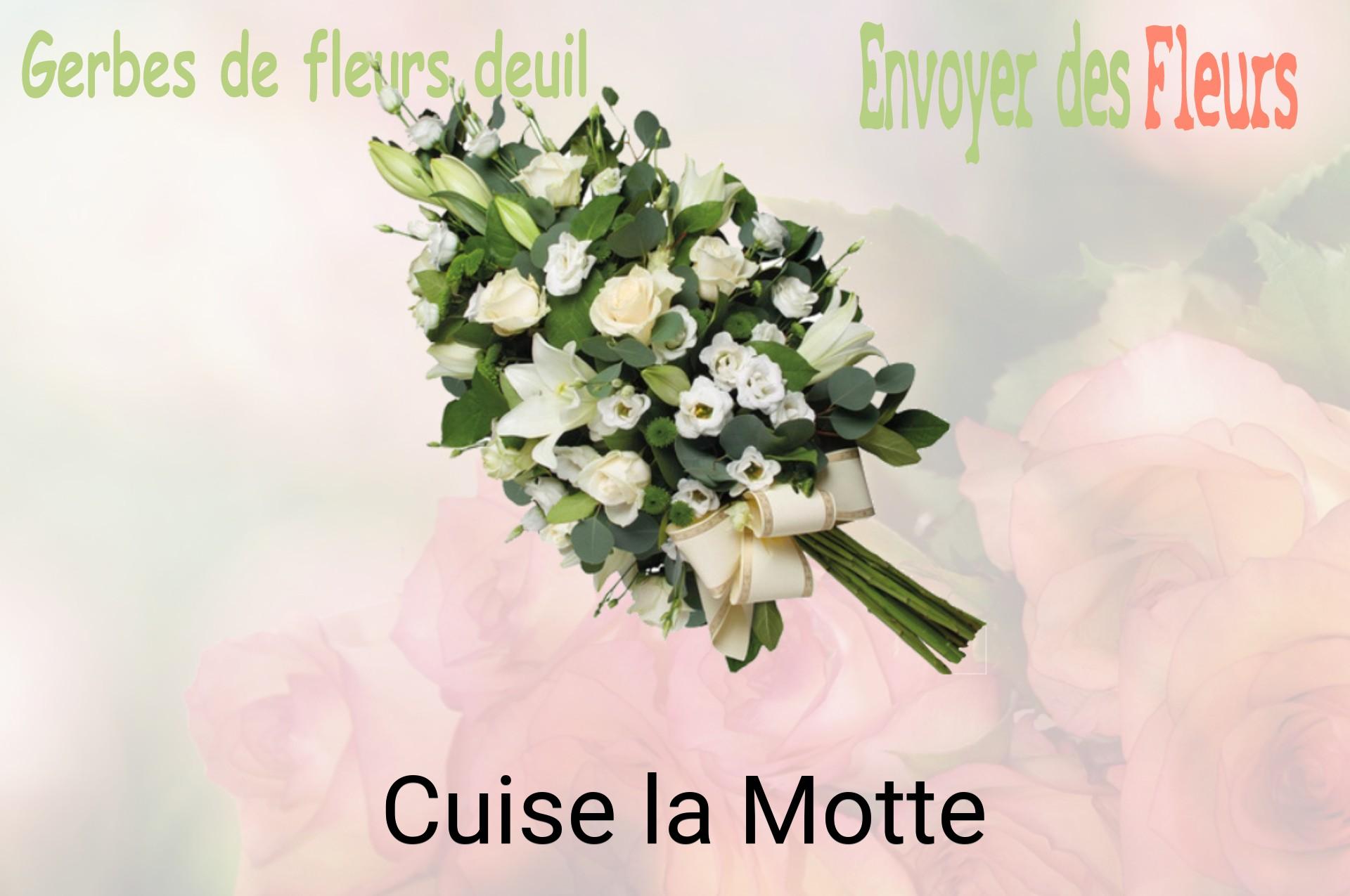 Gerbe de fleurs de deuil livrée à Cuise-la-Motte